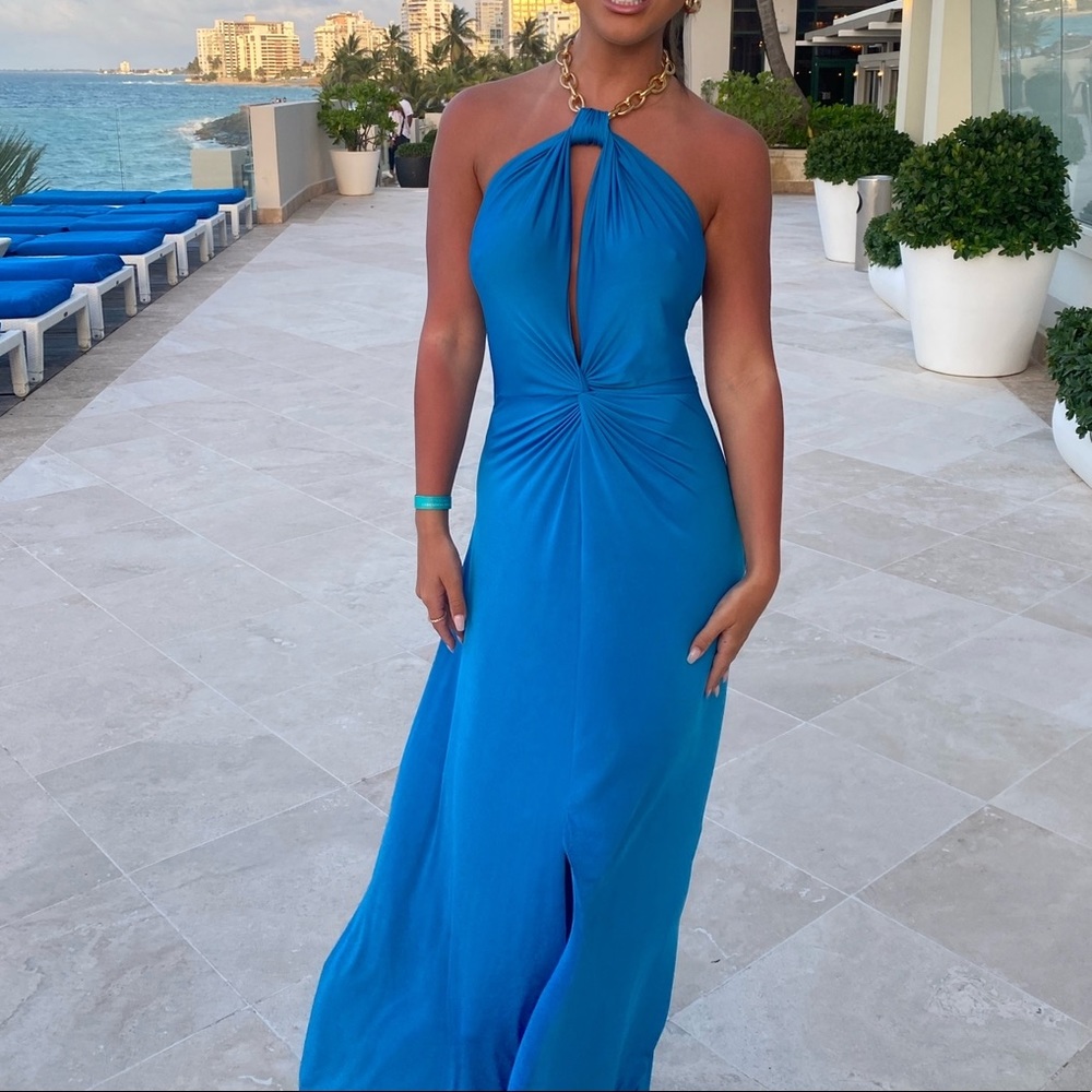 Blue Zara maxi dress